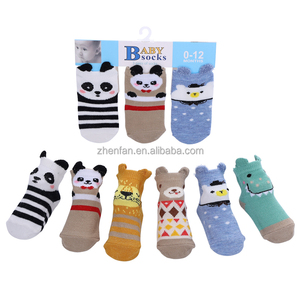Chaussettes pour bébé en tricot jacquard avec des animaux mignons, chaussettes <span class=keywords><strong>de</strong></span> cheville en coton tendance pour enfants - Product Image 4