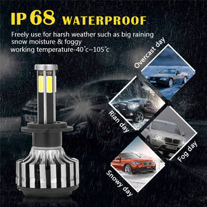 Nuevo 6 lado faro LED 9005 9006 H1 H3 H4 H7 móvil coche led <span class=keywords><strong>de</strong></span> luz <span class=keywords><strong>de</strong></span> la cabeza bombillas X6S - Product Image 4