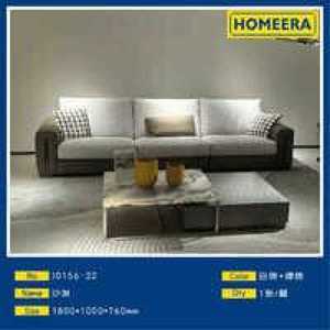 Divano Moderno a Tre Posti in Tessuto con Cuscini Imbottiti e Braccioli Dritti per Soggiorno - Product Image 3