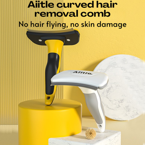 Xách Tay Thép Không Gỉ Detangling Bàn Chải Tóc Cho Chó Arc Thiết Kế Với Hideable Mịn Lược Răng Cho Vật Nuôi Tóc Loại Bỏ - Product Image 5