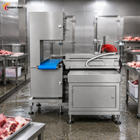 Mesin Pemotong Tulang Otomatis Tugas Berat Komersial untuk Daging Beku Segar, Daging Kambing, Babi, Domba, Mesin Gergaji Tulang Daging