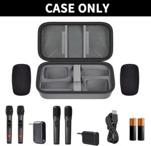 Estuche para Micrófono Inalámbrico para <span class=keywords><strong>JBL</strong></span> <span class=keywords><strong>PartyBox</strong></span> y Sistema de Dos Micrófonos con Cubierta de Espuma para Micrófono, Capacidad para <span class=keywords><strong>2</strong></span> Micrófonos, Receptores, Adaptadores, Pilas AA - Product Image 2
