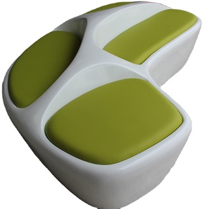 Sofá de asiento Triangular Y699, sillón redondo seccional público de cuero, espacio, biblioteca, público - Product Image 1