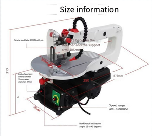 เครื่องไม้มาตรฐานอเนกประสงค์พร้อมจิ๊กซอว์ไฟฟ้า<span class=keywords><strong>เลื่อย</strong></span>ไม้ขนาดเล็กสำหรับม้วนและตัด - Product Image 2