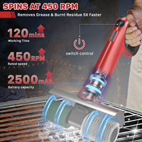 Brosse de nettoyage électrique pour barbecue à double tête, haute performance, avec lumière LED, en acier inoxydable, pour grils extérieurs au gaz et au charbon de bois