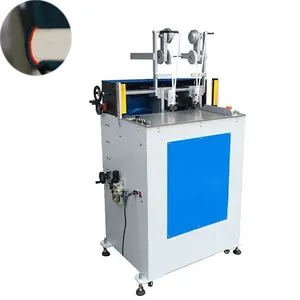 Machine cuts the headband roll and applies them on the edge of the main book spine, head and tail book banding machine