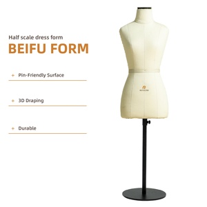 Mannequin de couture miniature Beifuform pour drapage, buste de couturière à l'échelle 1/2, petit mannequin de couture - Product Image 1