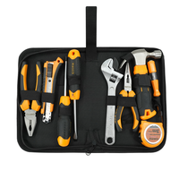 Kit d'outils réseau VDE portable de 10 pièces, pinces à main bien misent à la terre, ensemble d'outils combinés avec stylo testeur de tension dans un sac en tissu