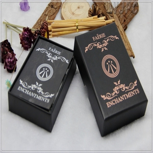 Jeu de cartes de Tarot <span class=keywords><strong>Oracle</strong></span>, impression personnalisée, noir, bord or Rose, enchantement, Divination magique, boîte avec couvercle et fond - Product Image 3