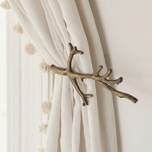 Decorative Metal <b>Curtain</b> Holdback <b>Hook</b> <b>with</b> Branch Design for Wall Mounted Tieback and Home Decor - Product Image 1