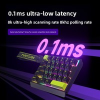 Clavier mécanique de jeu 8K à axe magnétique RGB, déclenchement rapide, 99 touches, filaire USB/PS/2, sans repose-poignets