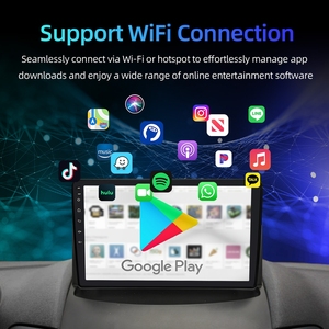 Autoradio Android Rhythm avec écran IPS 9 pouces, Google Play, navigation GPS, Carplay, Android Auto, WiFi, BT, FM pour Ford Fiesta 2009-2012 - Product Image 4