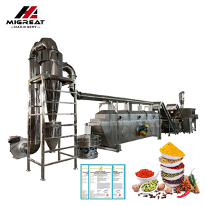 Séchoir professionnel à lit fluidisé vibrant avec moteur à engrenages PLC pour applications de séchage de poudres et granulés alimentaires - Product Image 1