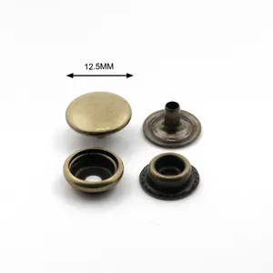 Messing material 12,5mm anti rost antike metall presse stud druckknöpfe für fahrrad lagerung tasche