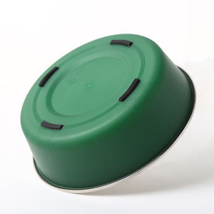 Comedero para Mascotas de Acero Inoxidable con Diseño de Tira de Goma Individual, Tamaño Mediano - Product Image 3