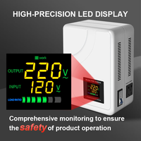 Stabilisateur de tension mural intelligent TKR-5000VA, AVR monophasé, protection intelligente pour les appareils électroniques domestiques et de bureau 220V