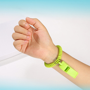 Plastic Colored Whistle with Telephone Line <strong>Spring</strong> Coil Plastic <strong>Keychain</strong> Bracelet Children's <strong>Spring</strong> Coil Whistle - Product Image 3