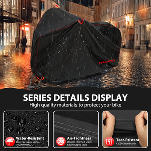 Funda Impermeable para <span class=keywords><strong>Bicicleta</strong></span> 420D, Cubierta para <span class=keywords><strong>Bicicleta</strong></span> de Exterior Resistente, Protección UV, Secado Rápido y Transpirable para Todas las Estaciones - Product Image 4