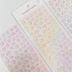 Autocollant en vinyle coréen Guka, design de dessin animé DIY, breloques papillon, chaîne, photo, décoration laser, imprimé offset, cadeaux promotionnels imperméables - Product Image 3