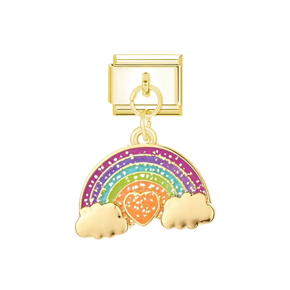 Boucle dorée modulable arc-en-ciel