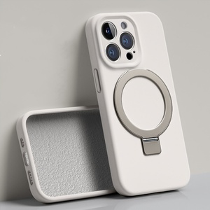 2024 New <b>Liquid</b> <b>Silicone</b> Phone Case for iPhone 16 Pro Max Wireless Magnetic Stand Phone Case - Product Image 5