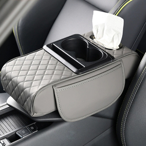 Nouvel accoudoir de voiture <span class=keywords><strong>en</strong></span> <span class=keywords><strong>cuir</strong></span> pour console centrale avec sac de rangement, support de main et boîte à mouchoirs - Product Image 6