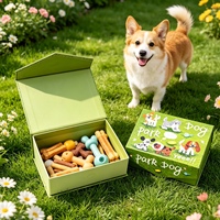 Boîte cadeau écologique à fermeture magnétique, boîte en papier pliable personnalisée pour les fournitures pour animaux de compagnie, friandises pour chiens, jouets, emballage cadeau, rangement
