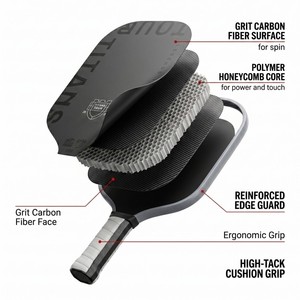 Raquette de pickleball Pro 16 mm en fibre de carbone, approuvée USAPA, Pro <span class=keywords><strong>V</strong></span> Titans Tour Edition GEN5, pour la puissance et le contrôle. - Product Image 2