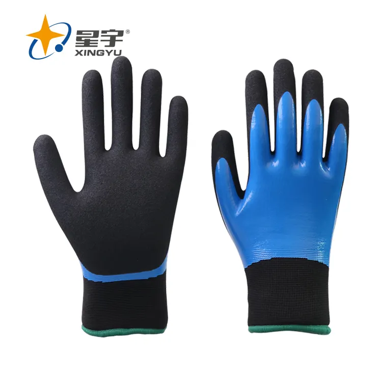 Winter Gloves Xingyu Double Shell Nitrile Fully Coated Winter Work Hand Gloves