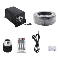 Kit d'éclairage au sol LED à fibre optique 60W pour extérieur, étanche IP65, corps en acier inoxydable, avec télécommande APP 25 touches, couleurs RGB/RGBW
