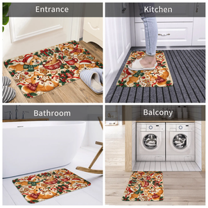 Alfombra de Franela Personalizada al por Mayor con Estampado Completo de Corgi Navideño, Antideslizante, 50x80cm, para Cocina y Garaje - Product Image 5