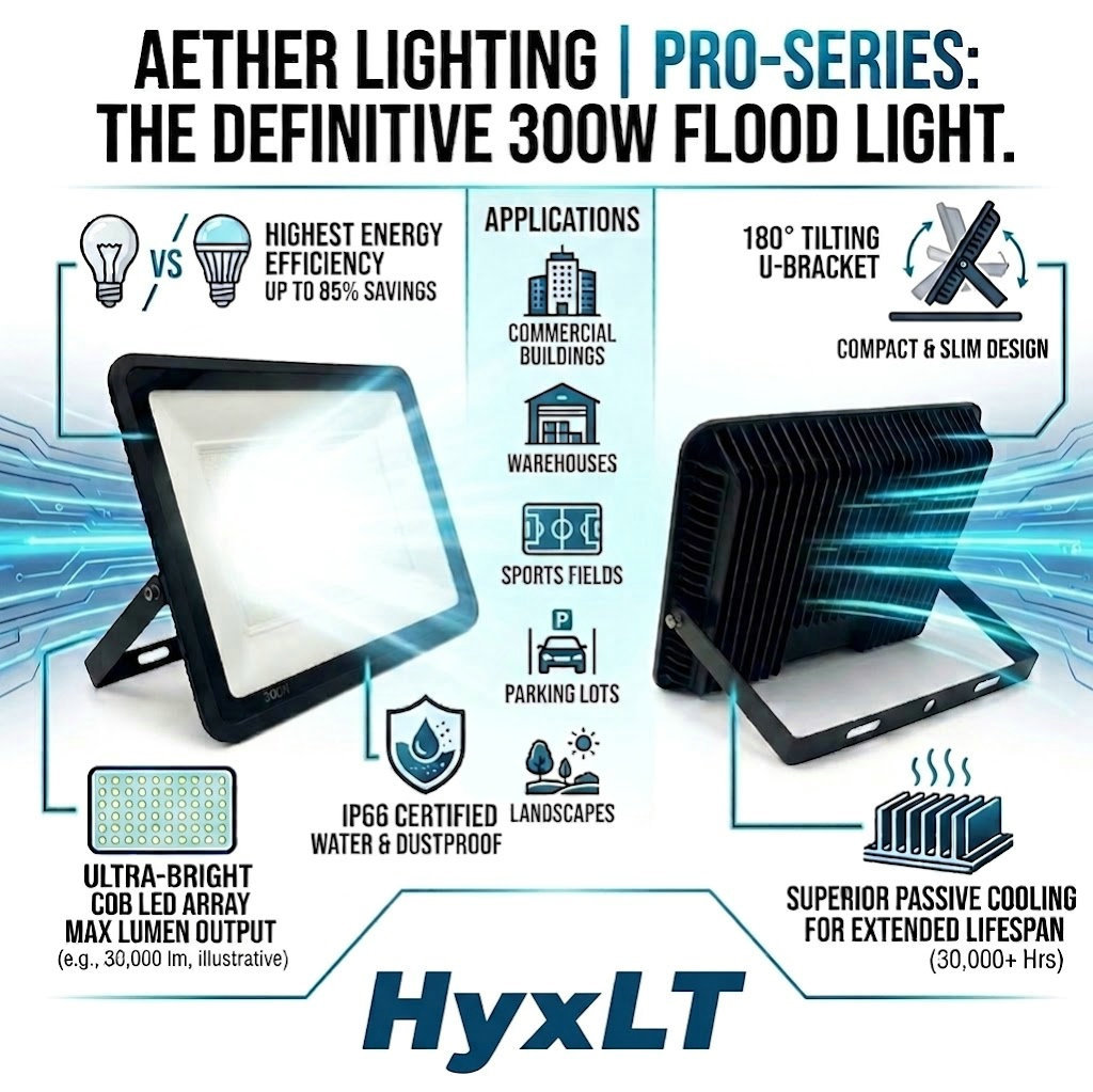 300w Led Sports Floodlight SMD Aluminum LED Floodlight IP66 Waterproof AC 30000lm Outdoor Stadium Light 2-Year Warranty
