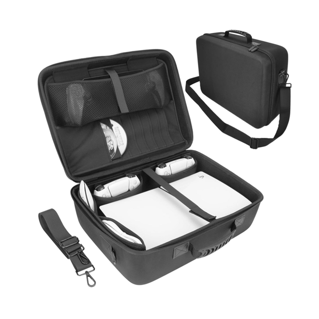 New Style Multi-function Portable Protective Hard Case Protect Zipper EVA Bag for PS5 Slim Game Console Storage Bag