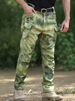 Pantalon cargo tactique sportif pour homme, en polaire, pour la chasse, l'escalade, imperméable, respirant, chaud, softshell, pour l'entraînement