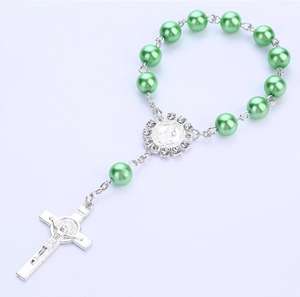 Collana <span class=keywords><strong>Rosario</strong></span> in Cristallo Grigio Plastico 7*10mm, 33 Pezzi, Vendita all'Ingrosso - Product Image 5