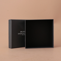 Boîte à tiroirs BRAVO faite à la main haut de gamme personnalisable 128,8g 15,5x6,7x15,5cm avec doublure en éponge enduite, pelliculage brillant et dorure à chaud pour thé