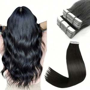 Extensiones de Cabello Remy Virgen Brasileño 100% con Adhesivo Fuerte RTS, Doble Trama para Extensiones Invisibles con Cinta Adhesiva, Cabello Natural - Product Image 2