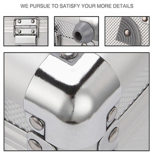 Estuche pequeño de <span class=keywords><strong>aluminio</strong></span> para transporte de vuelo, herramienta portátil de viaje, organizador, maletín - Product Image 5