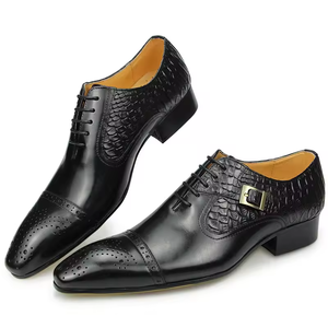 Zapatos Oxford de Vestir para Hombre de Lujo, Zapatos de Cuero Genuino Hechos a Mano de Alta Calidad, Zapatos Casuales que Aumentan la Estatura - Product Image 2