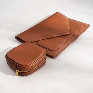 Nouveauté : Housse pour ordinateur portable en cuir pour homme et femme, sacoche personnalisable avec logo, idéale pour le bureau et les trajets quotidiens - Product Image 2