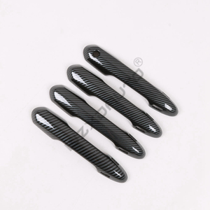 WZXD Carbon Car <b>Door</b> Handle Cover With Smart <b>Sensor</b> Smart Hole Handles Trim Accessories for Land Cruiser LC300 2022 2023 - Product Image 4