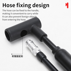 Pompe à air en alliage d'aluminium avec adaptateur de valve américain et français pour vélo de route et de montagne, haute pression 160Psi, convertible - Product Image 4