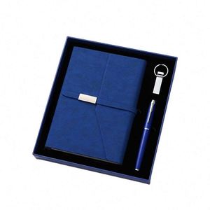 Kids A5 Notebook Gift Box Set Loose-<b>Leaf</b> Binding and PU Leather Cover Material for Gift Ideas Pen Meetings and USB Student Use - Product Image 1