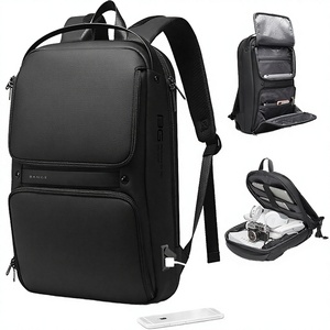 Bange Trendy Business Anti-Theft Men's Laptop <b>Backpack</b> with Zipper Closure Polyester Material Waterproof Design <b>Large</b> Capacity - Product Image 3