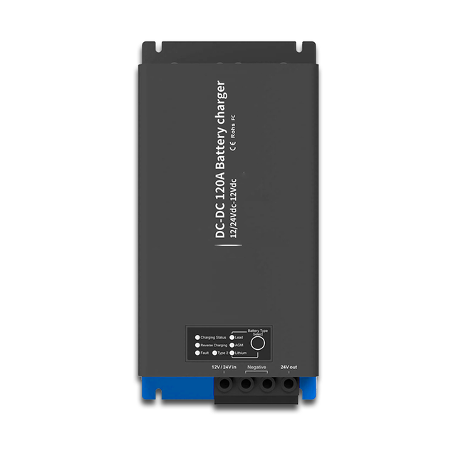 MJOO SDC DC to DC Dual Battery Charger 12V/24V 60A 120A 3 Stage Smart Charger for RV Marine Off Grid Vehicles