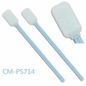 Industry Cleanroom Cleaning Long Handle Polyester Swab Stick For Inkjet Printer