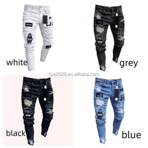 Iants 2025 hommes classique mince petit ami jean taille haute résistant à l'usure pantalons décontractés pour quotidien comt lavable printemps - Product Image 1