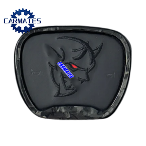Funda de Cuero Personalizada para <span class=keywords><strong>Volante</strong></span> de <span class=keywords><strong>Dodge</strong></span> Charger 15-21, Cromada, con Cubierta de Bocina, 6ET051VXAA 1ZY191X9AG 5QX40XDVAA, Acabado SRT - Product Image 1