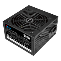 Fuente de alimentación ATX Meiji SMPS de alta calidad con certificación 80 Plus Bronze, con una potencia nominal de 500W/600W para computadora.