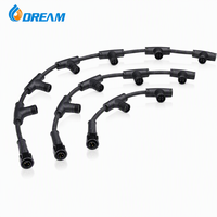 Câble en T DREAM à angle droit, étanche IP68, profil bas, faisceau de câbles moulé pour câblage de barres lumineuses linéaires